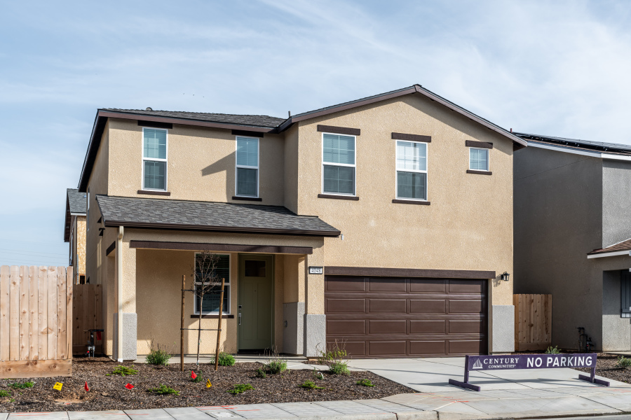 A house with a garage.