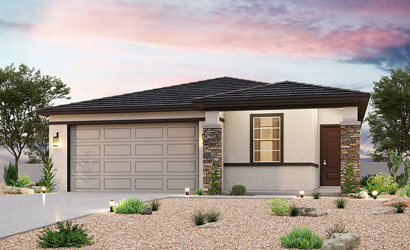 A house with a garage.
