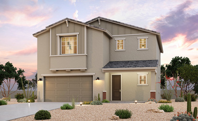 A house with a garage.