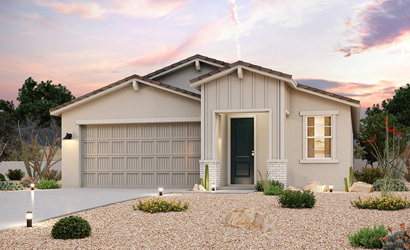 A house with a garage.