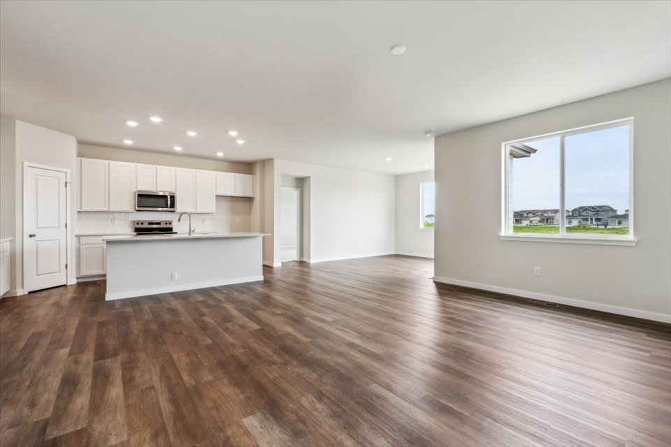 A large empty living room.