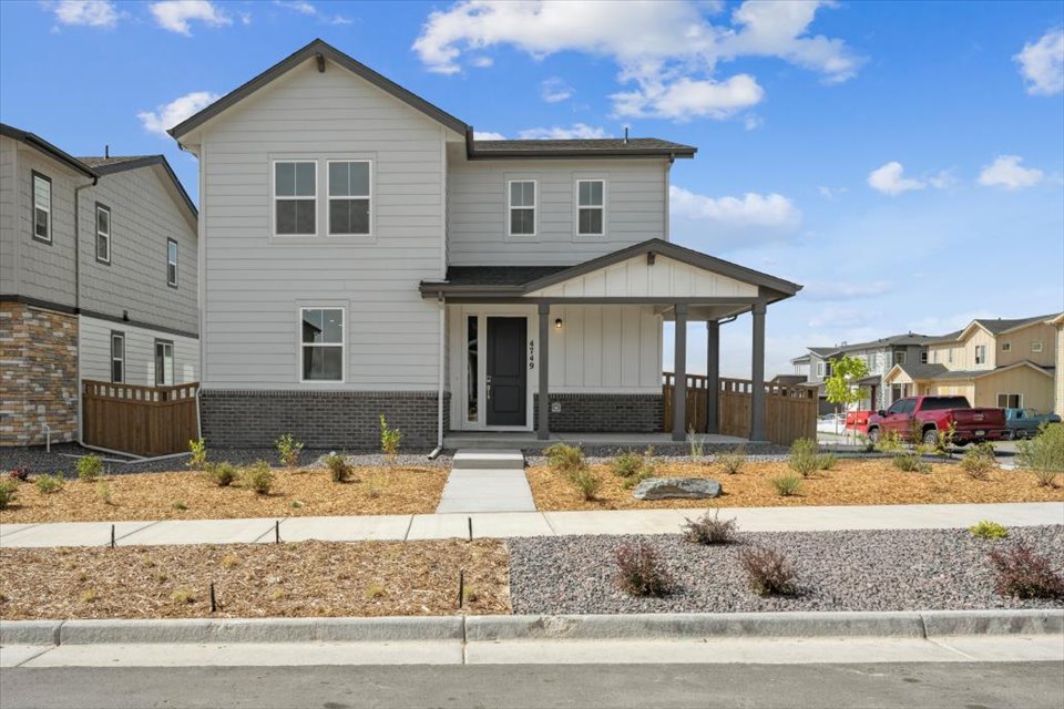 A house with a driveway.