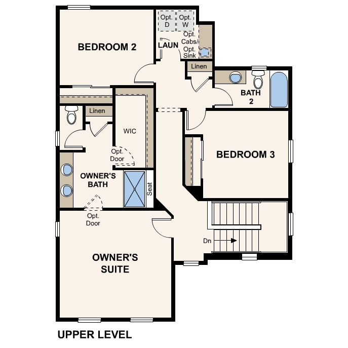 Diagram, engineering drawing. Stratton Floorplan, Upper Level