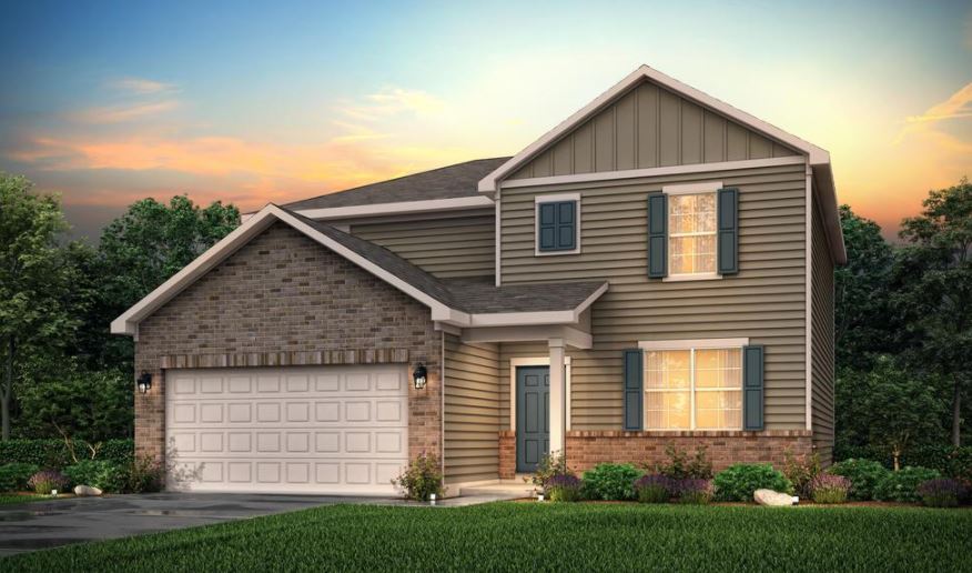 A house with a garage.