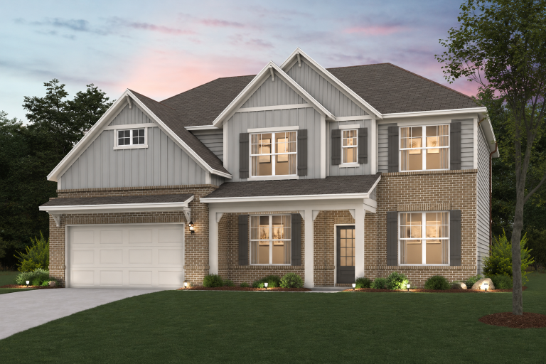 A house with a garage.