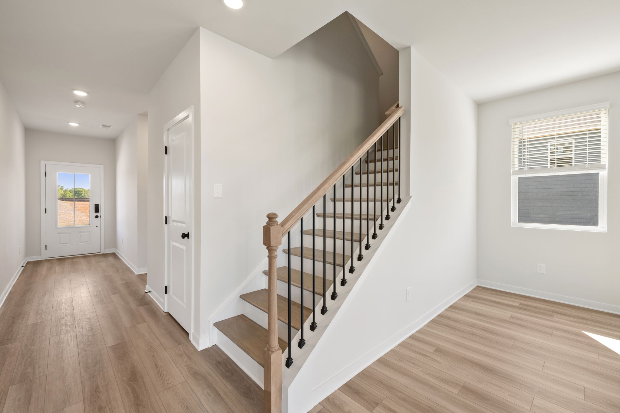 A staircase in a house.