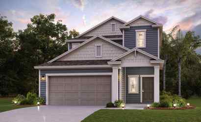 A house with a garage.
