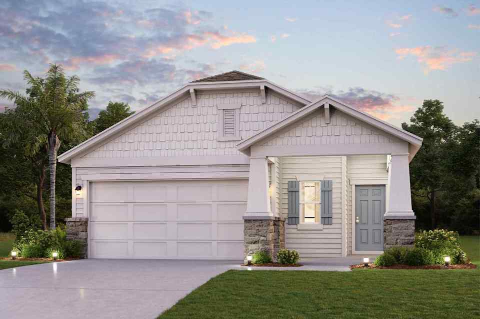 A house with a driveway.