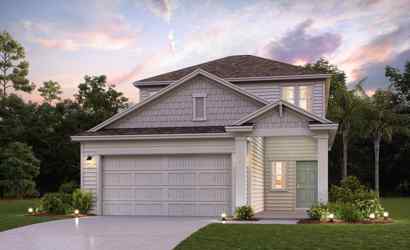 A house with a garage.