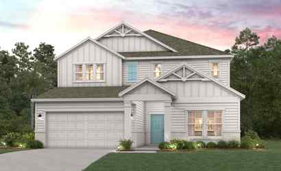 A house with a garage.
