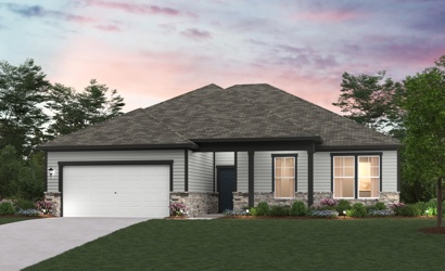 A house with a garage.