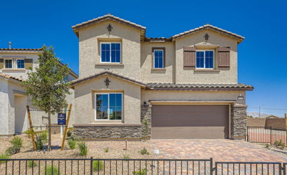 A house with a fence around it.
