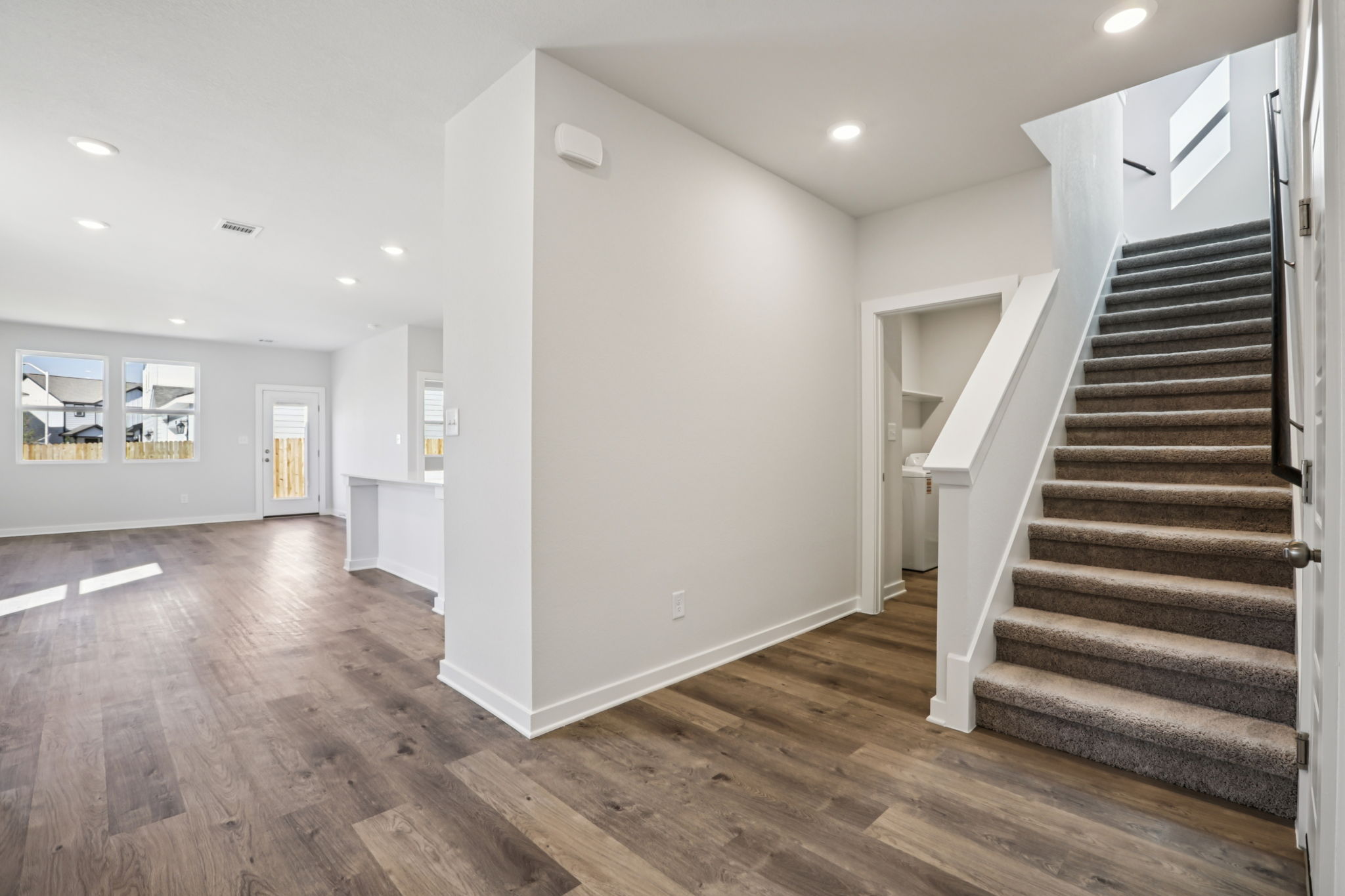 A staircase in a house.
