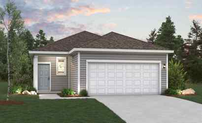 A house with a garage.