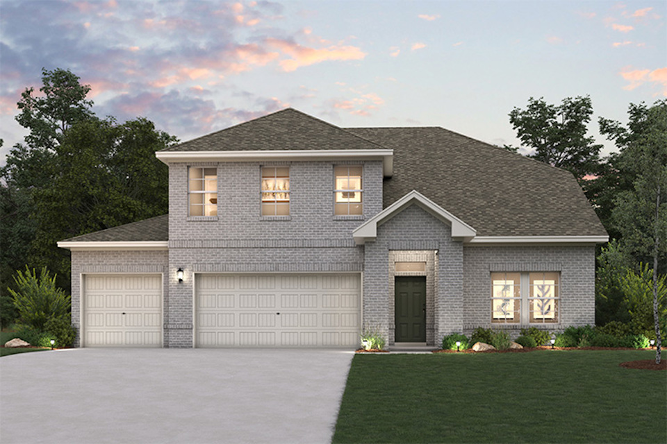 A house with a garage.