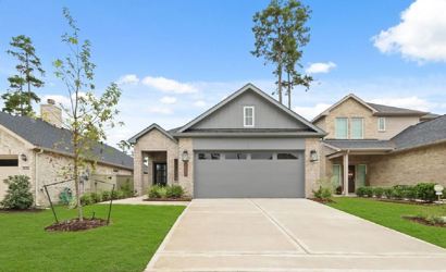A house with a driveway.