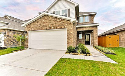 A house with a garage.