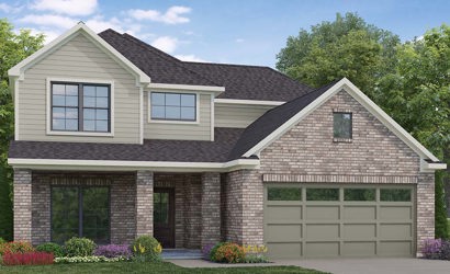 A house with a garage.