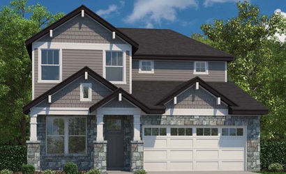 A house with a garage.
