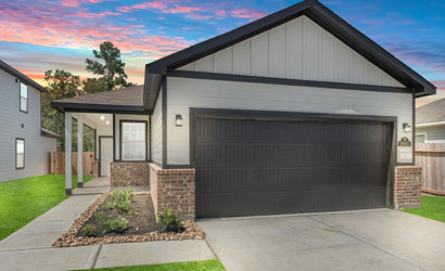 A house with a garage.
