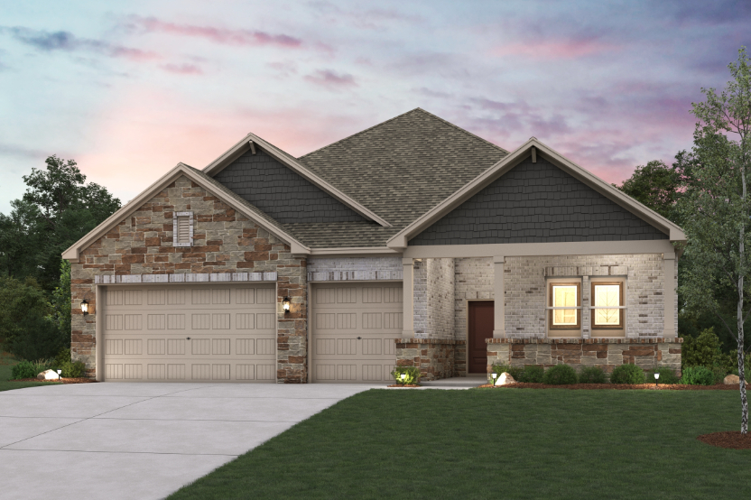 A house with a garage.