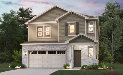 A house with a garage.
