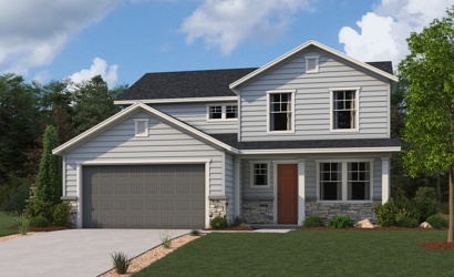 A house with a garage.