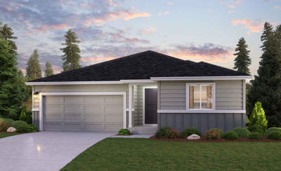 A house with a garage.