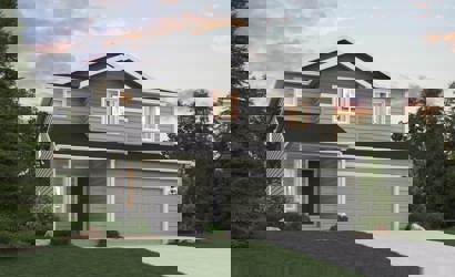 A house with a garage.