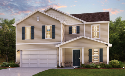 A house with a garage.