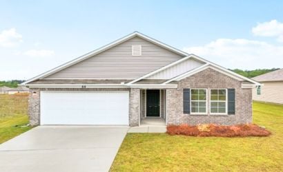 A house with a garage.