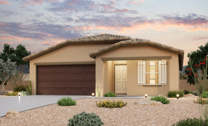A house with a driveway.