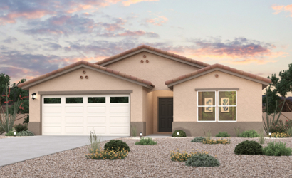 A house with a driveway.