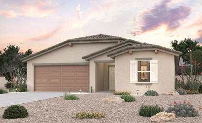 A house with a garage.