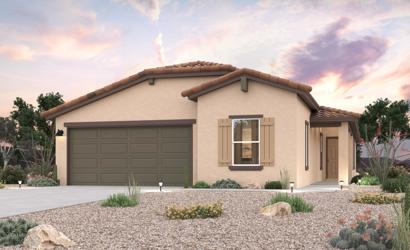 A house with a garage.