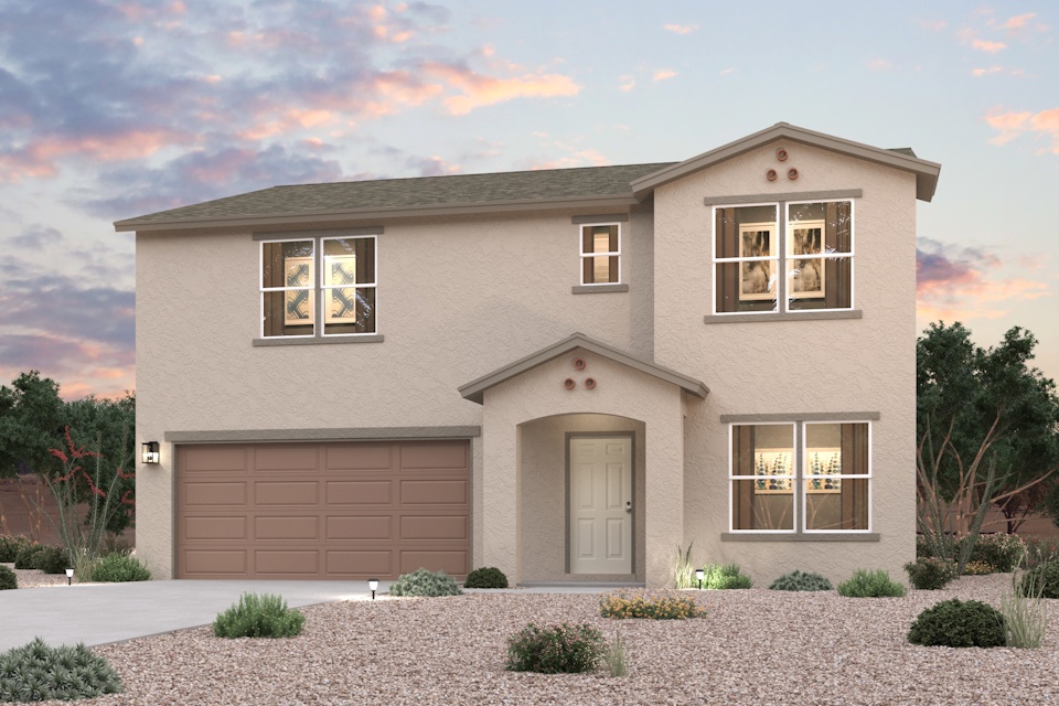 A house with a garage.