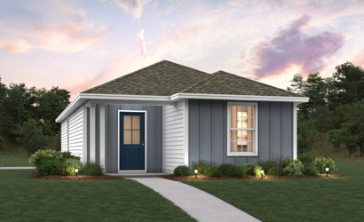 A house with a driveway.