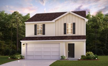 A house with a garage.